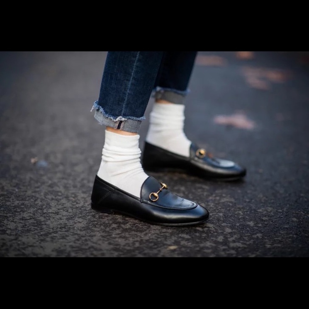 Black Gucci Brixton Loafers size 38 1/2